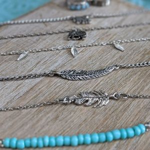 Boho Ankle bracelet and toe ring set, nwot